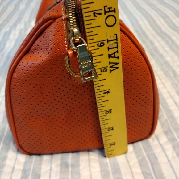 Vintage Prada Milano Orange And Pink Handbag/Purse With Prada Storage Bag - Picture 4 of 8